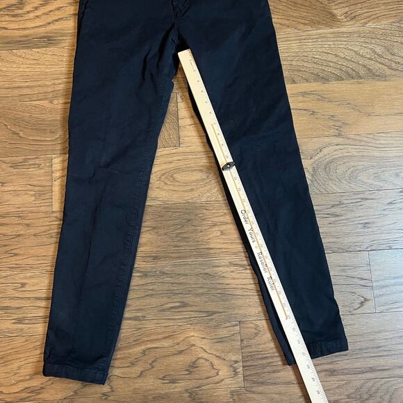 Dark Blue Chinos Pants, Casual Style, Straight Leg, Cotton Blend, Men‎ - Picture 3 of 5